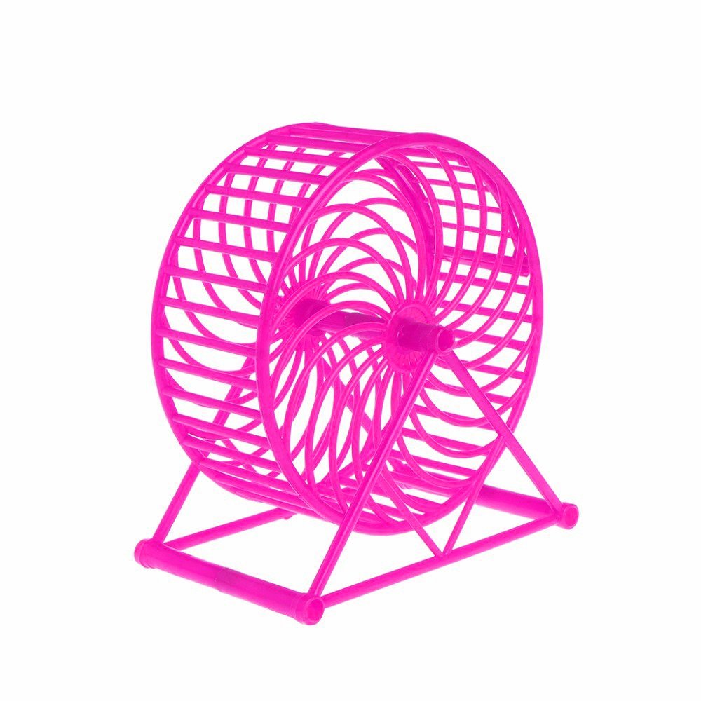 13cm Jumbo Running Cum Jogging Cum Exercise Wheel for Hamster/Dwarf/Gerbil/Mice/Mouse (Pink)