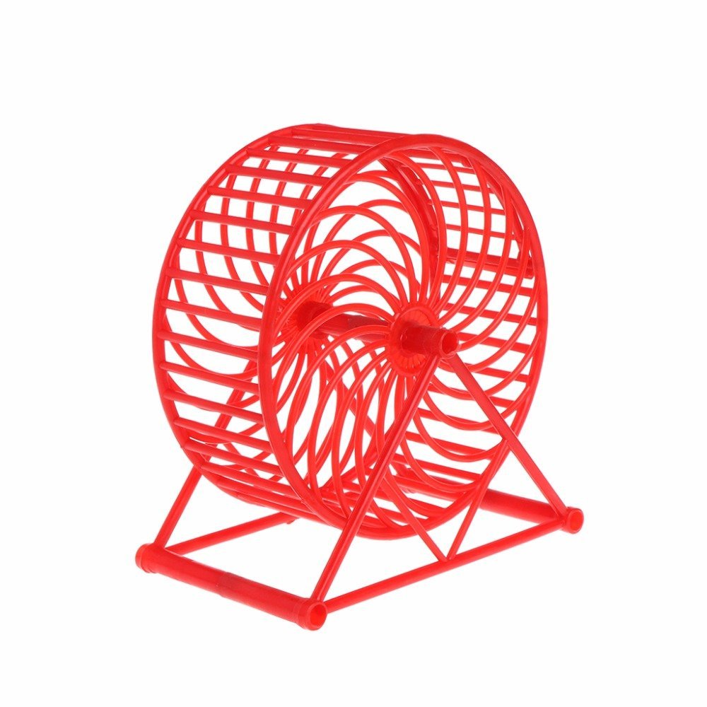 13cm Jumbo Running Cum Jogging Cum Exercise Wheel for Hamster/Dwarf/Gerbil/Mice/Mouse (Red)