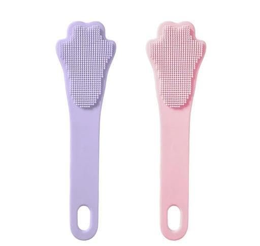 2 pack Nose &Lip &Exfoliator Brush, Cat Claw Silicone finger brush
