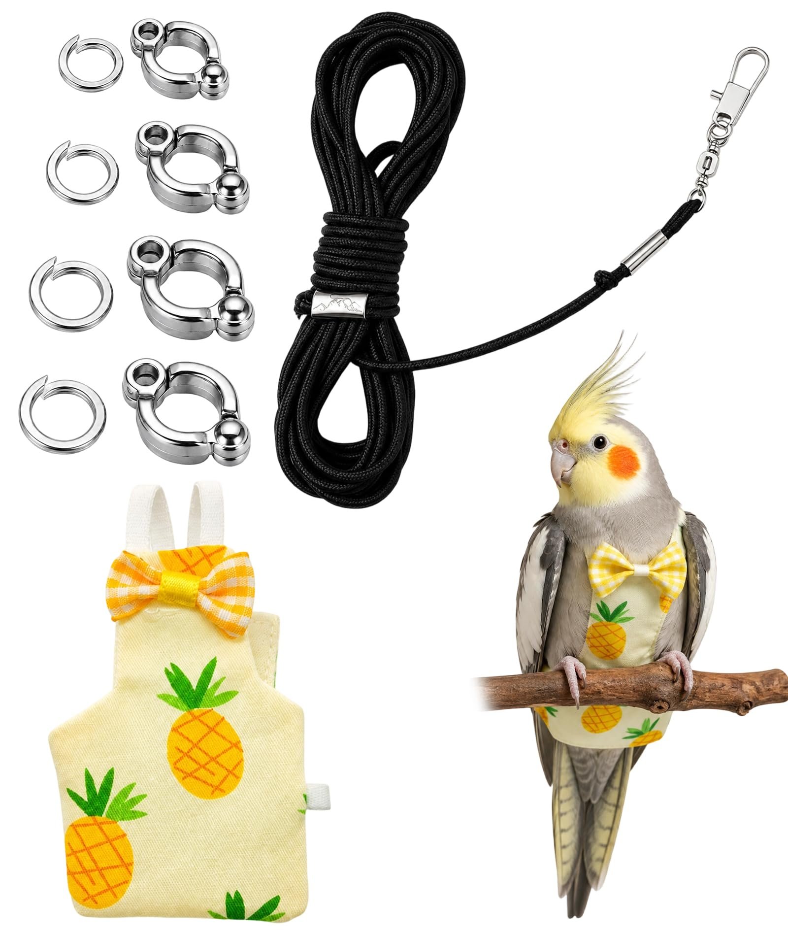2Pcs Bird Harness, Parrot Harness, Harness for Birds for Parrot Outdoor Flight Training