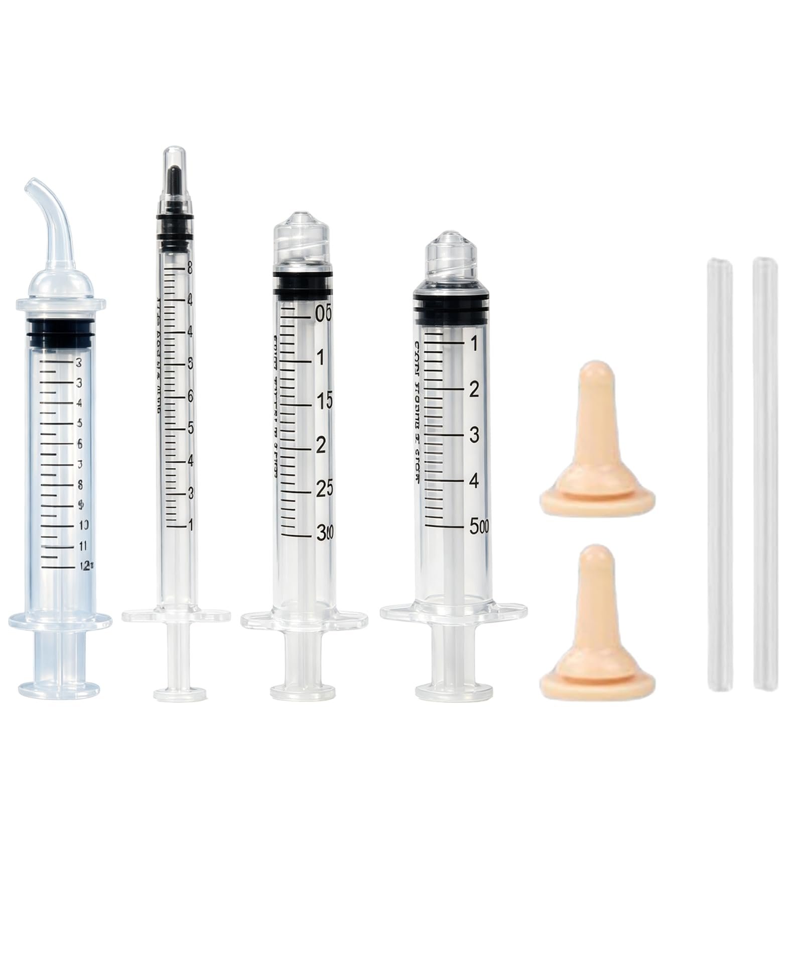 9PCS Feeding Syringe, Syringe for Feeding, Hand Feeding Tools for Birds, Puppies, Kittens, Hamsters and Small Animals, Comple