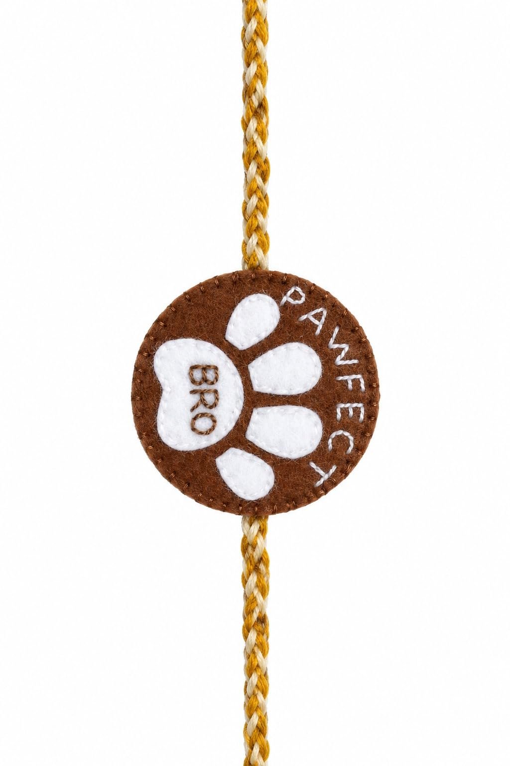Aftertaste dogs felt rakhi | Felt rakhi, Paw Print Design, Braided Cord, Sibling Bond, Handcrafted