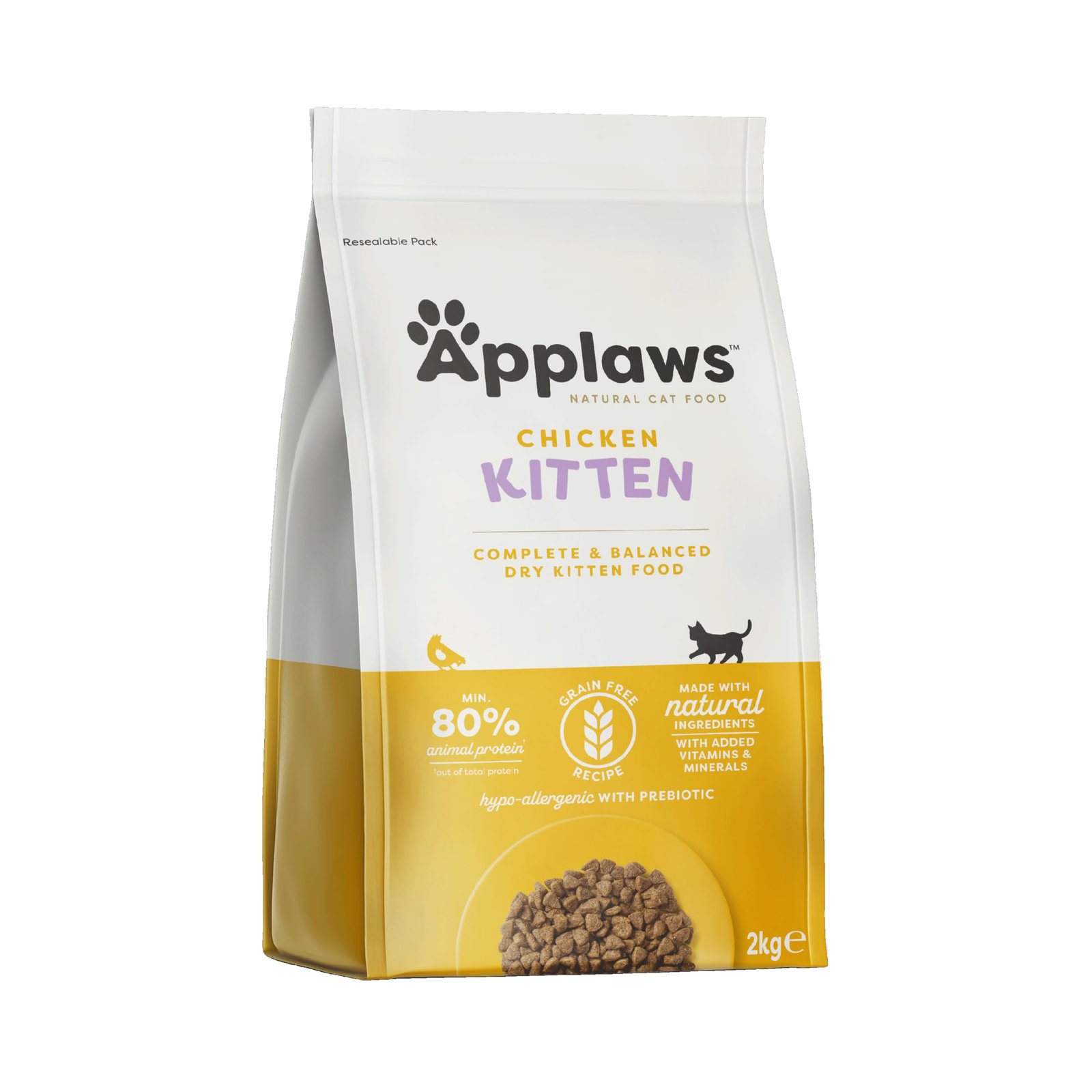 Applaws Complete and Grain Free Dry Kitten Food, Kitten Chicken for All Cats, 2 kg Bag (Pack of 1)