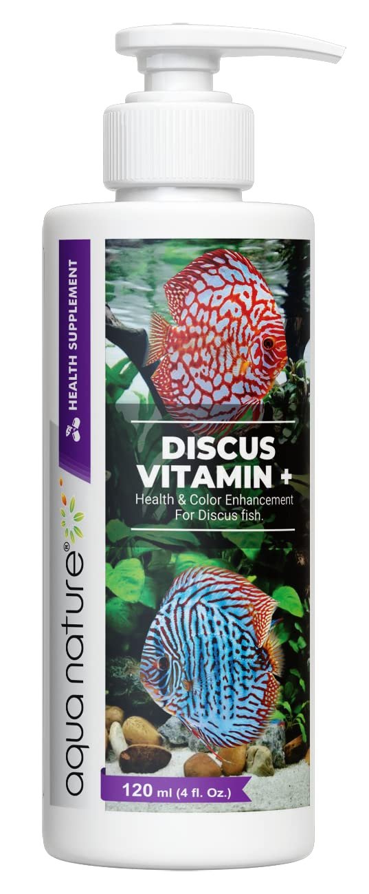 AquaNature® Discus Vitamin+ Health & Colour Enhancement Supplement for Discus Fish (120 Ml)