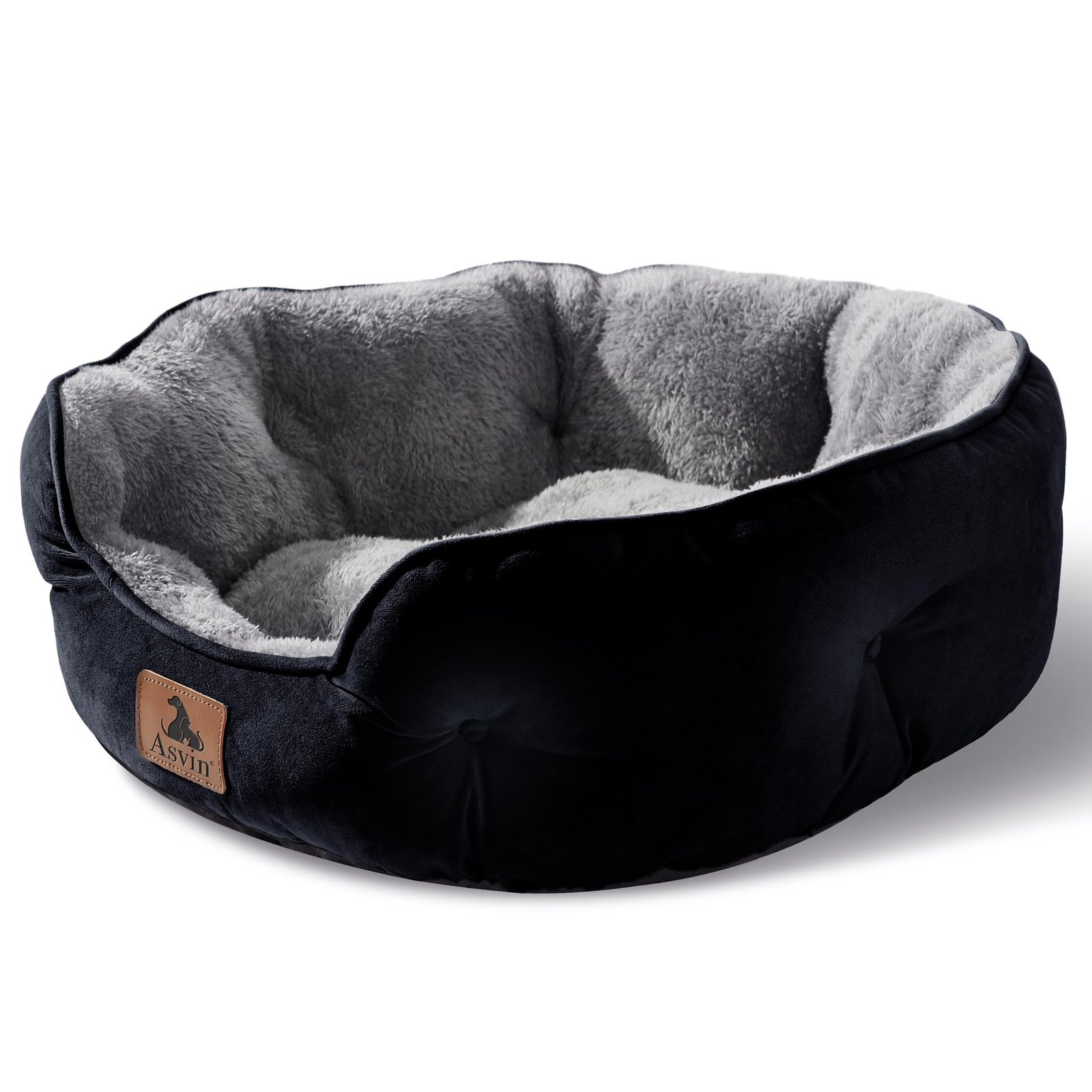 Asvin Medium Dog Bed for Medium Dogs, Large Cat Beds for Indoor Cats, Pet Bed for Puppy and Kitty, Extra Soft & Machine Washa