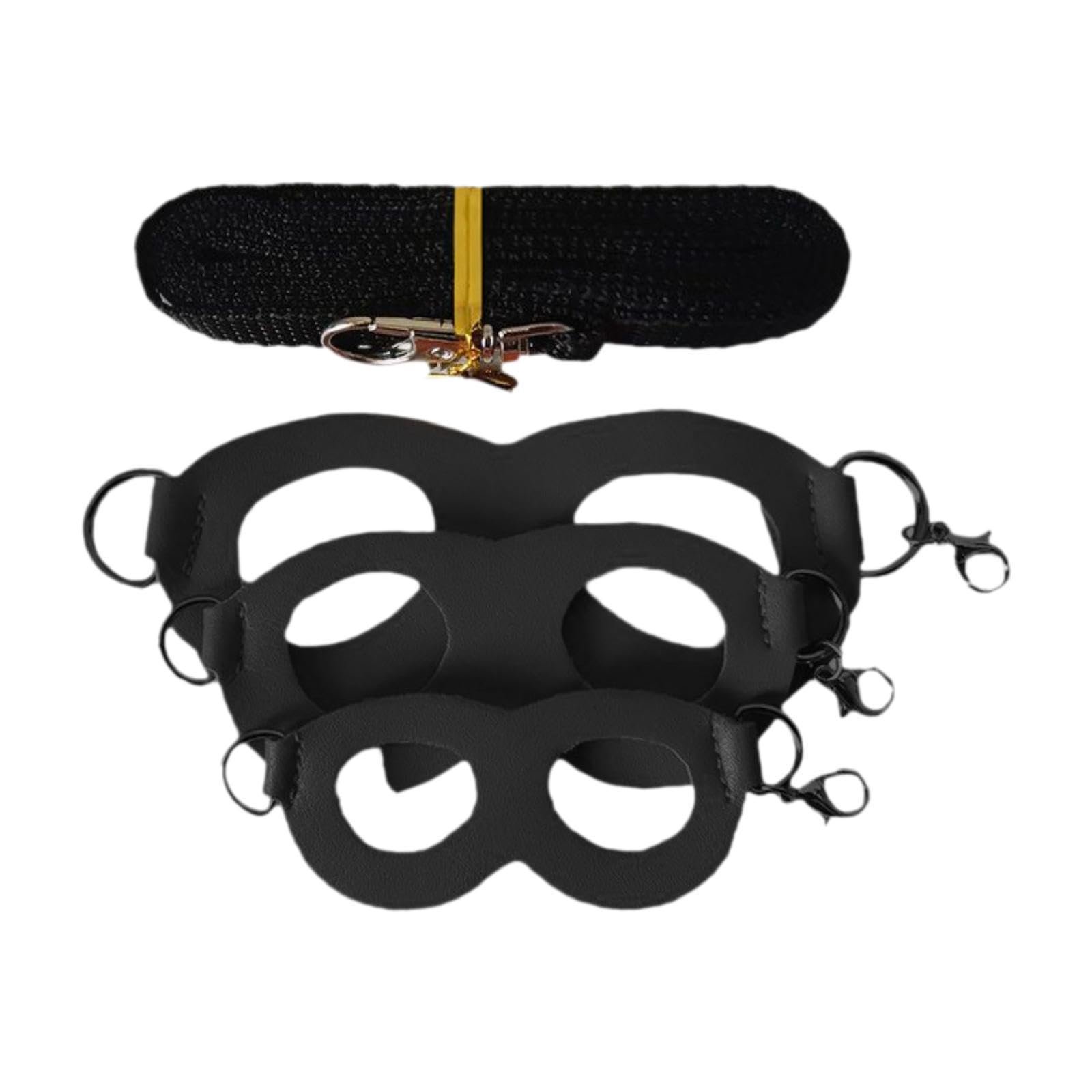 ATORSE 3X Sugar Glider Harness and Leash Set Outdoor for Rabbits Hamsters Squirrels Black