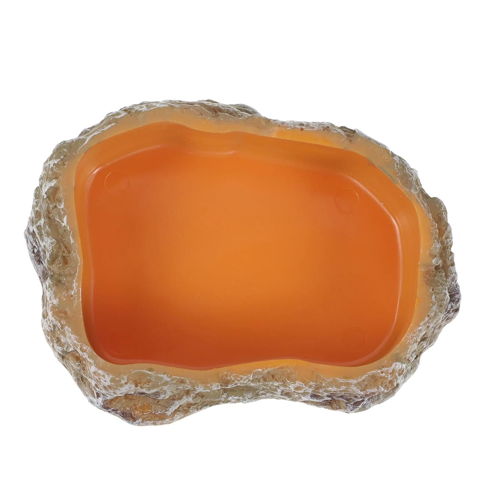 ATORSE Reptile Water Dish Resin Reptile Food Dish for Frog Chameleon Bearded Dragon Xs