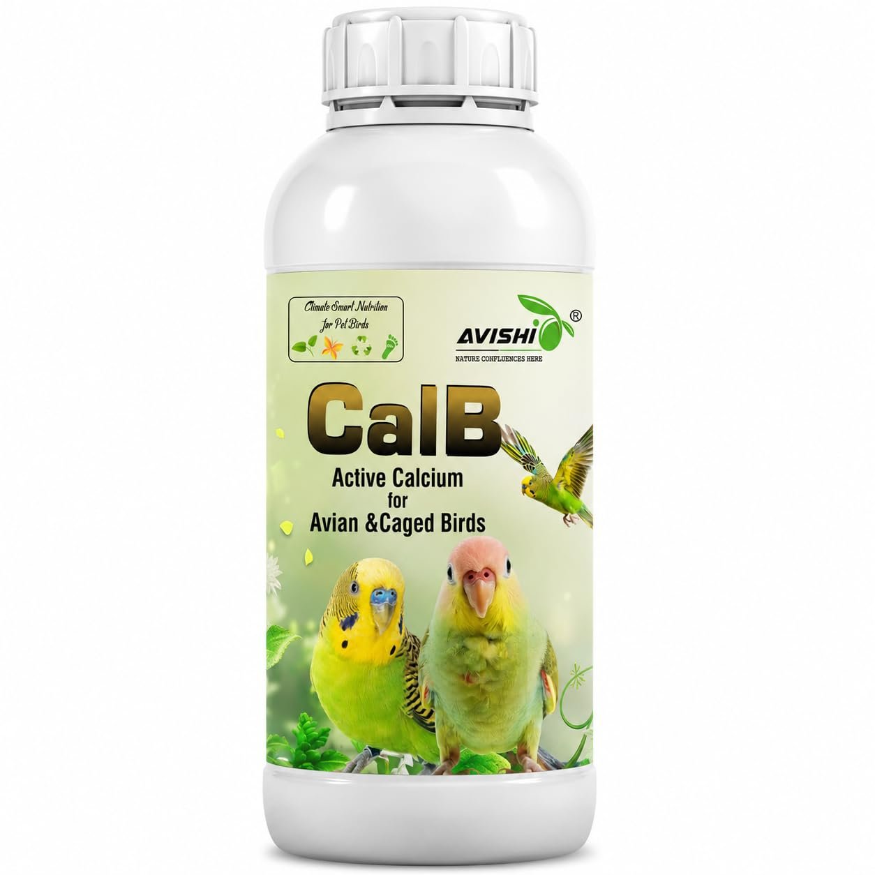 Avishi CalB for Birds 250 ML – Active Calcium Boron Supplement for Avian & Caged Birds – Bioavailable Calcium with Rapid Diss