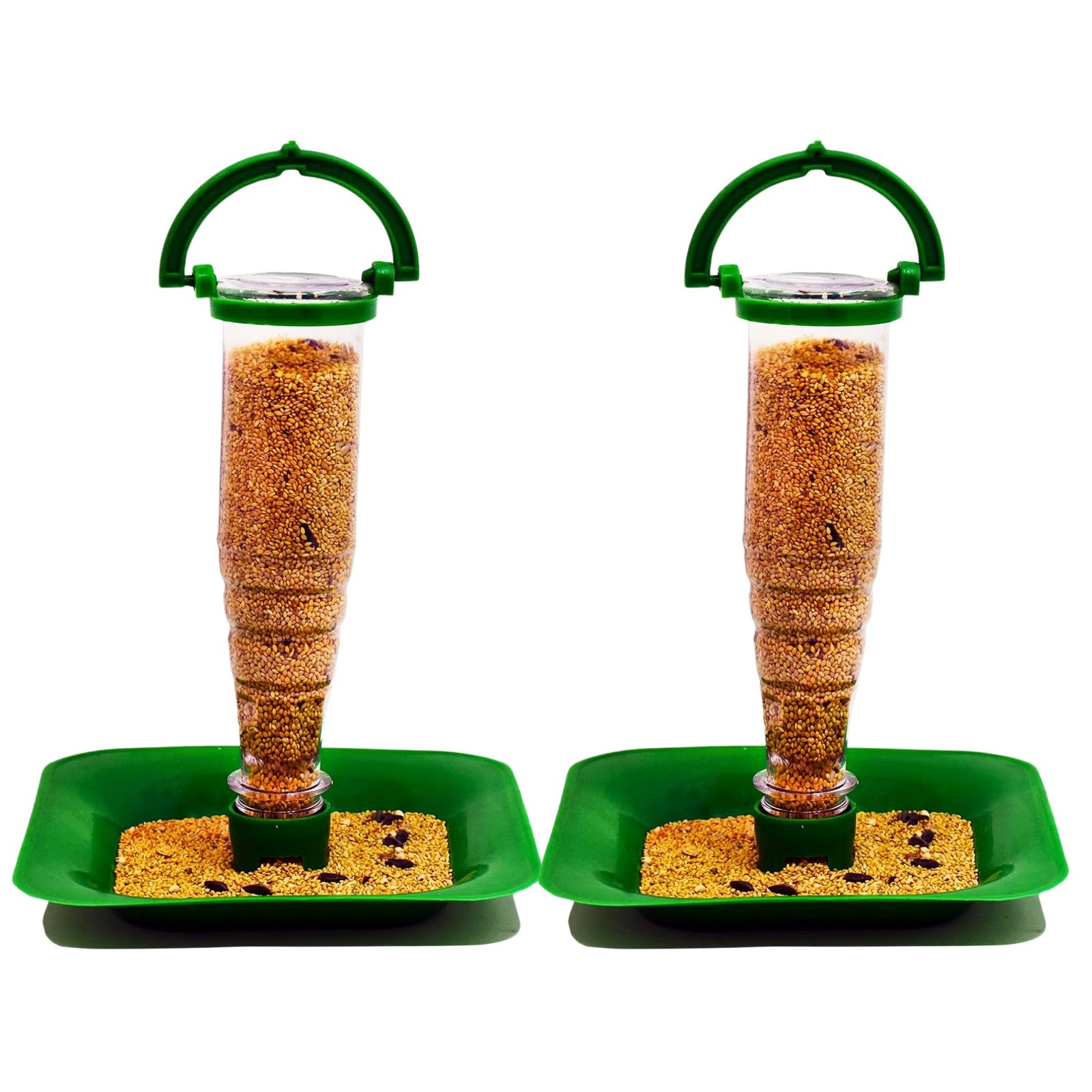 Ayushi Nano Bird Feeder for Food (Green, 2 Piece)