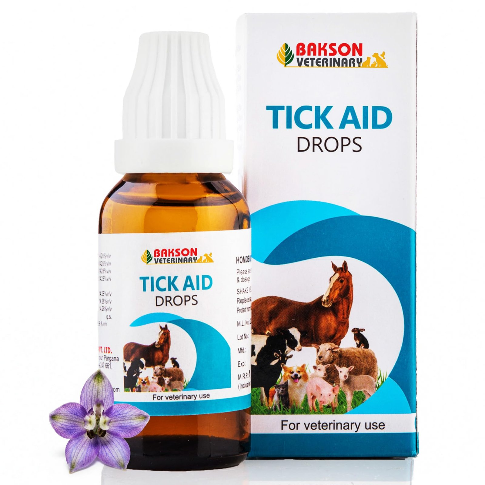 Bakson Veterinary | Tick Aid Drops | Tick Fever Medicine | Tick Infection | Safe Medicine for Pets | Ticks & Fleas in Pets |