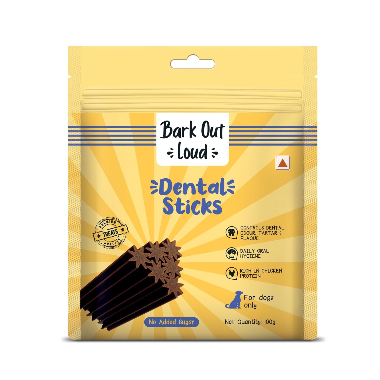 BARK OUT LOUD- Dental Sticks Dog Treats | Sugar Free | Plaque Tartar & Odour Oral Care | Fresh Smell Chicken Dog Treats - 100