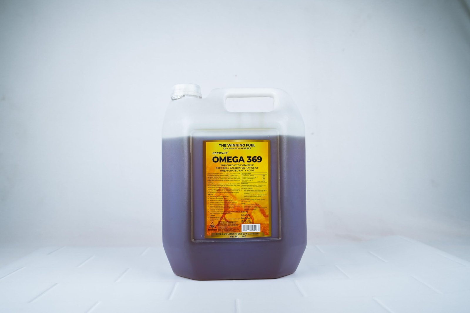 BEKWICK Omega 369 | Precisely CALIBRATED RATIOS of UNSATURATED Fatty ACIDS ENRICHED with Vitamin E | 10 Litre | Nutritional S