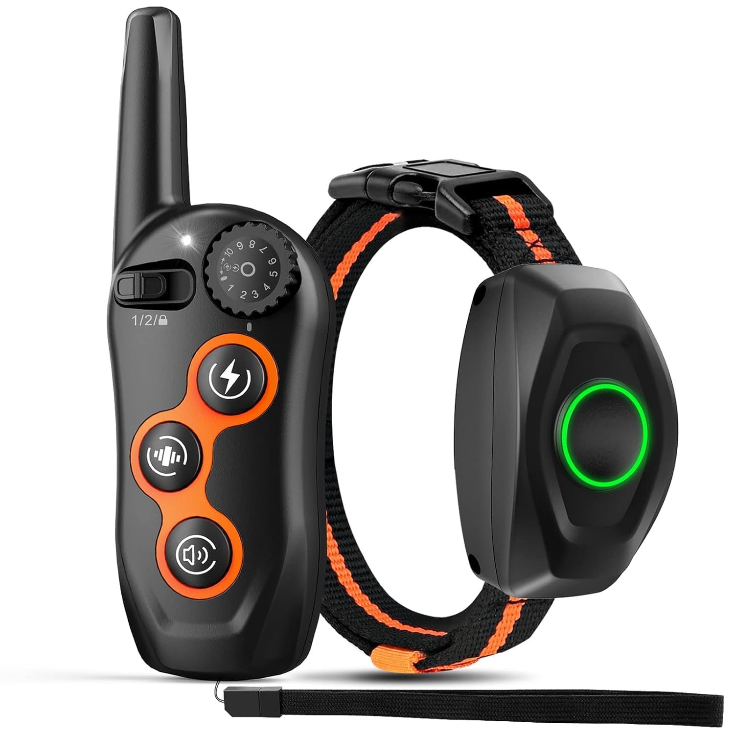 Bequest Metal Dog Training Collar,Ipx7 Waterproof Shock Collar with Remote Range 1300Ft,3 Training Modes,Shock,Vibration,Rech