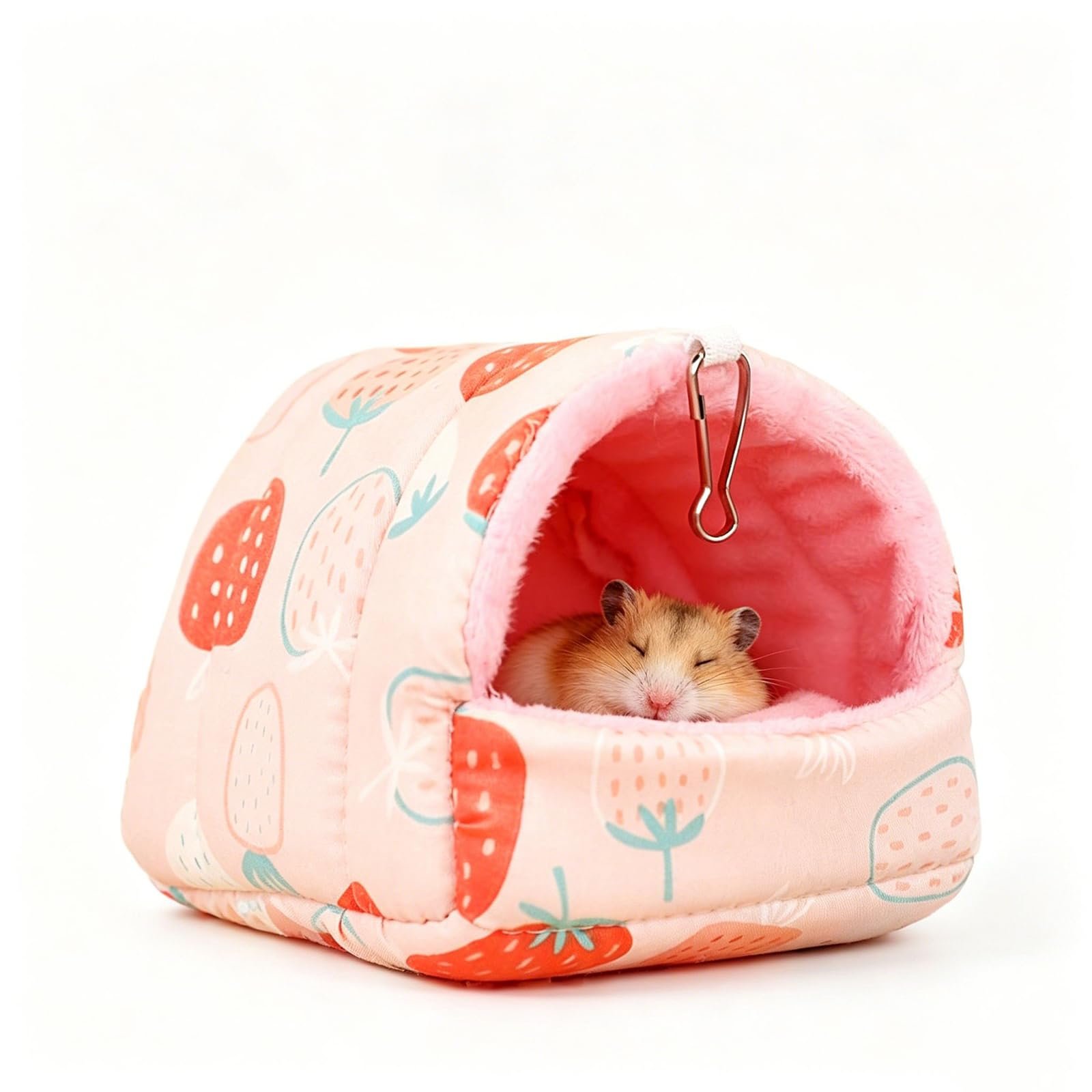 BharatBazaar Hamster Bed, Warm Hanging Hammock Hideout for Small Animals, Cotton Fabric House for Hamsters Mice Rats Chinchil