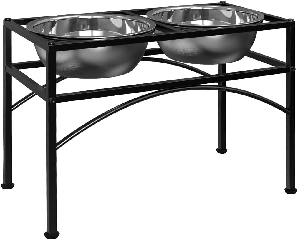 bhoomi Lifestyle Dog Bowls for Large Dogs, 14" Raised Dog Bowl Stand for Large Sized Dog, Dog Feeder with Food and Water Bowl