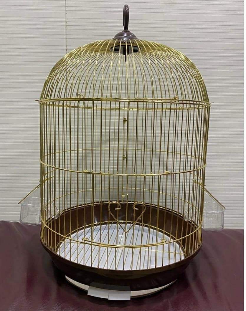 Bird cage for Budgies,Finches,Love Birds,Cuttlefish BoneHolder,Cuttlefish Bone,2 Plastic Perch,2Cups,Swing (H: 18 Inches/Circ