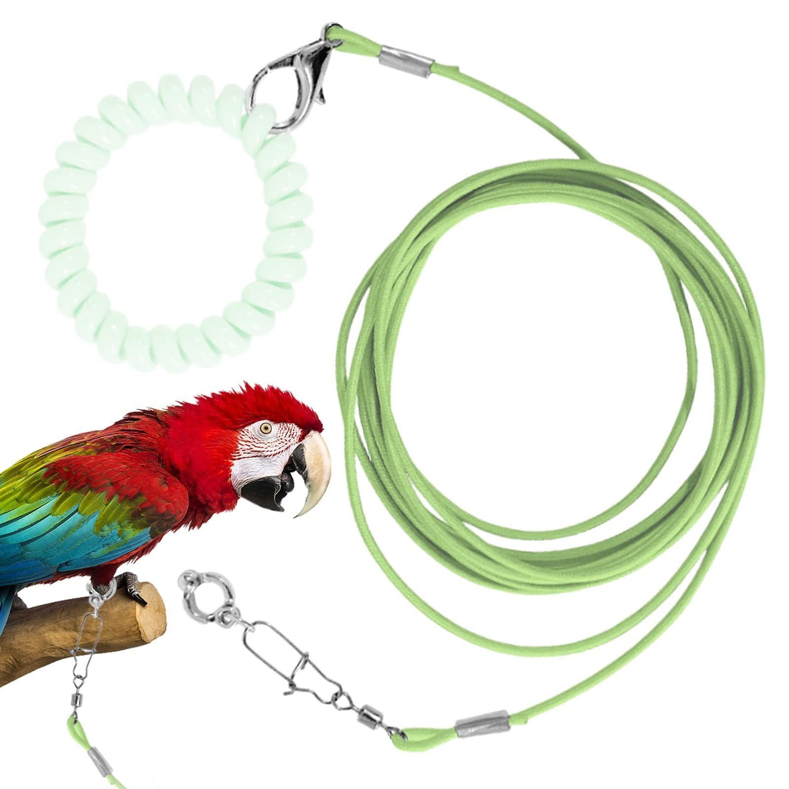 Bird Harness, Parrot Harness and Bird Leash for Outdoor Activities, Bird Walking Accessory with Adjustable Straps, Suitable f