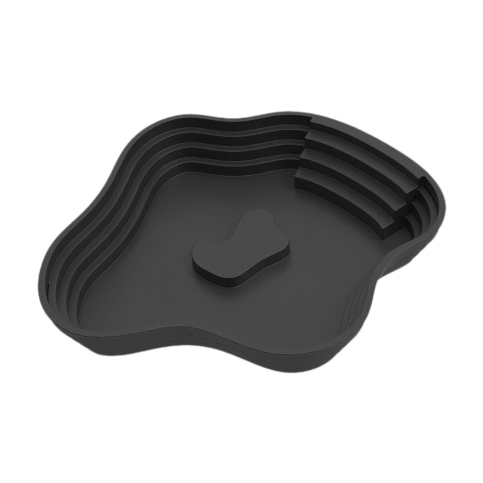 BNF® Reptile Bathing Pool with Ramp Tortoise Water Dish for Leopard Gecko Hamster Black S|Pet Supplies | Reptile Supplies|1 R