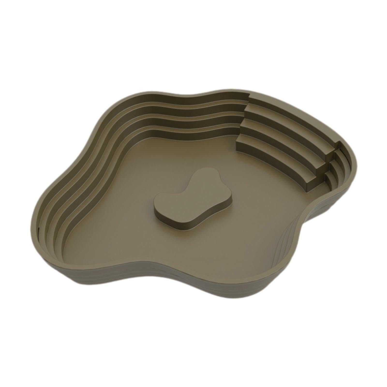 BNF® Reptile Bathing Pool with Ramp Tortoise Water Dish for Leopard Gecko Hamster Green S|Pet Supplies | Reptile Supplies| Re