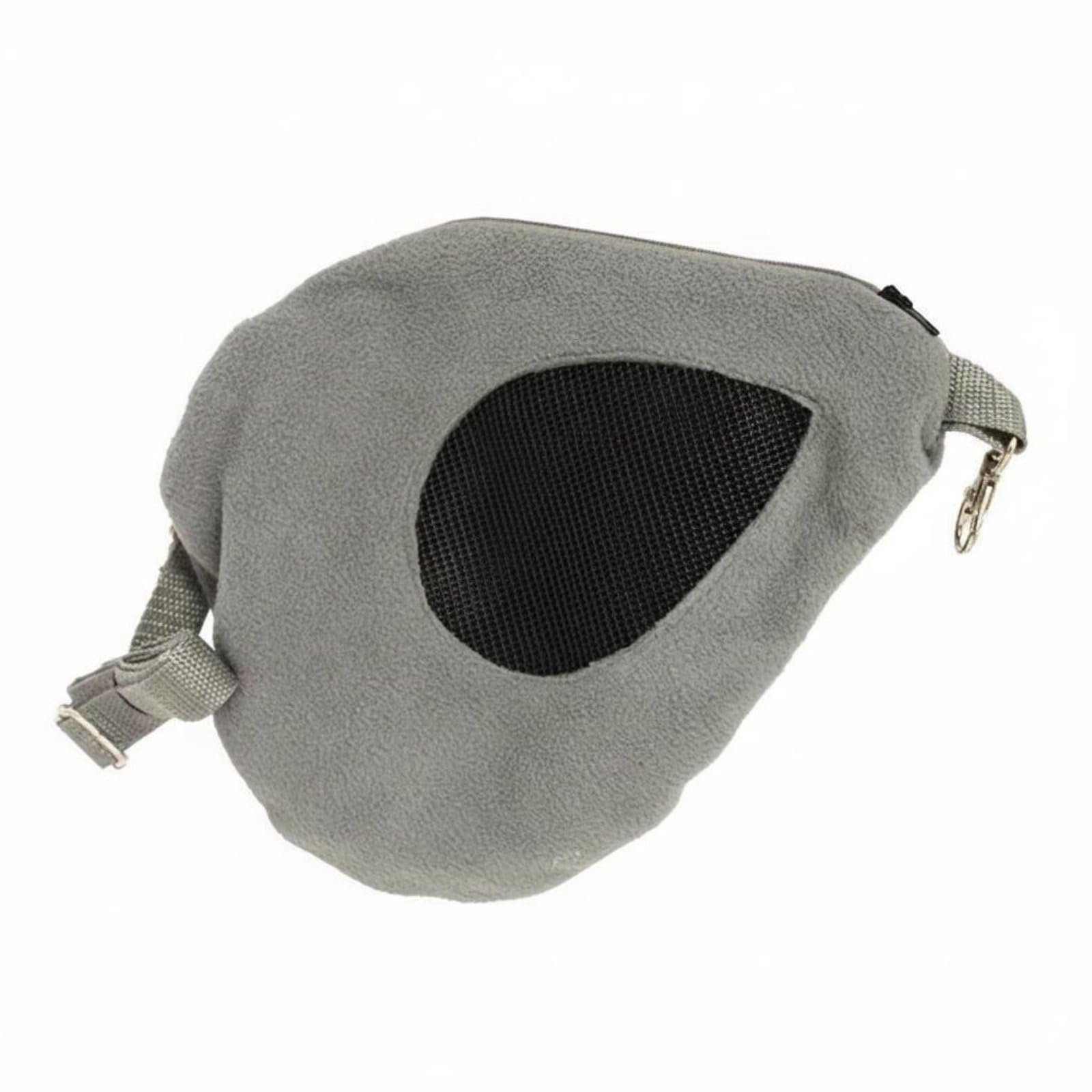 Breathable Pet Sling Bag Warm Hamster Carrier Bag Portable Breathable Pet Carrier for Travel, Outdoor, Gray