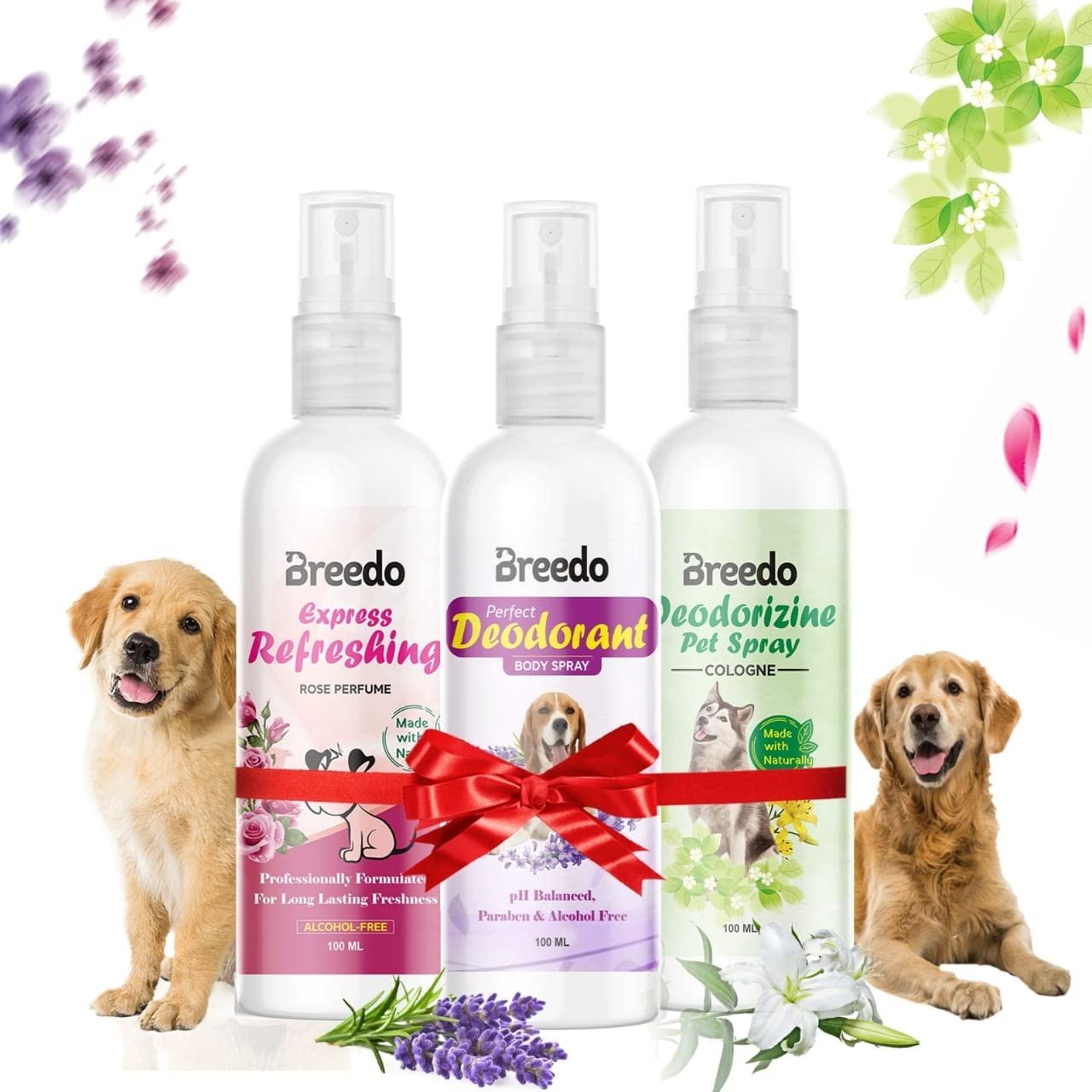 Breedo Dog Rose+Perfect+Natural Perfume Body Fragrance Dog Perfume Fresh Coat Spray & Controls Odor for Dog & Remove bad odor