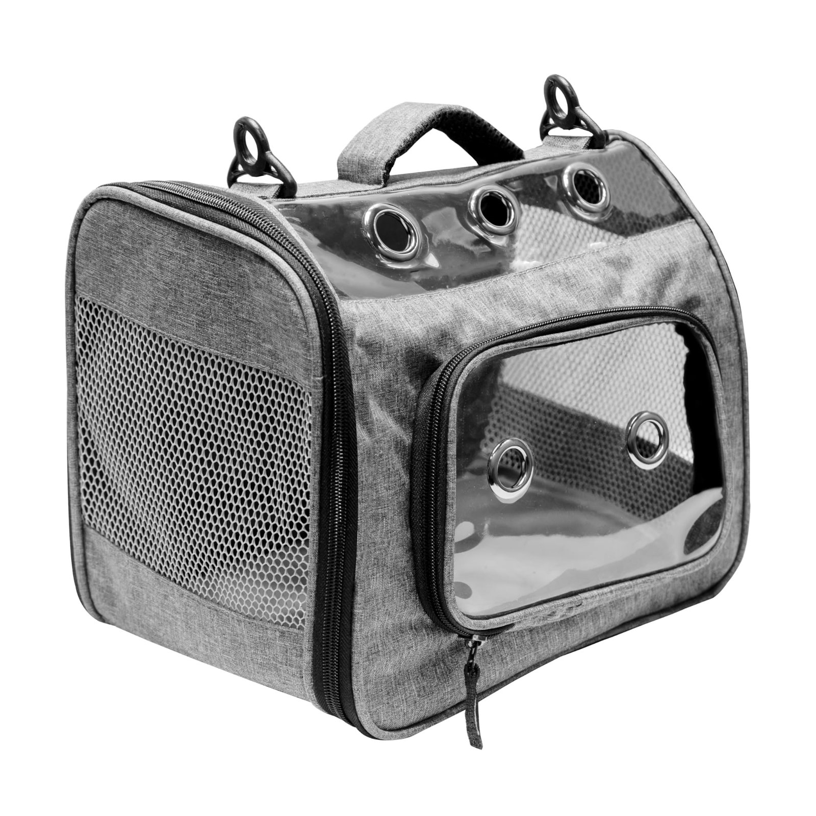 Buraq Cat Carrier Backpack, IATA Approved Pet Travel Bag for Kittens & Small Cats, Transparent Cat Bag with 8 Vent Holes, Lig