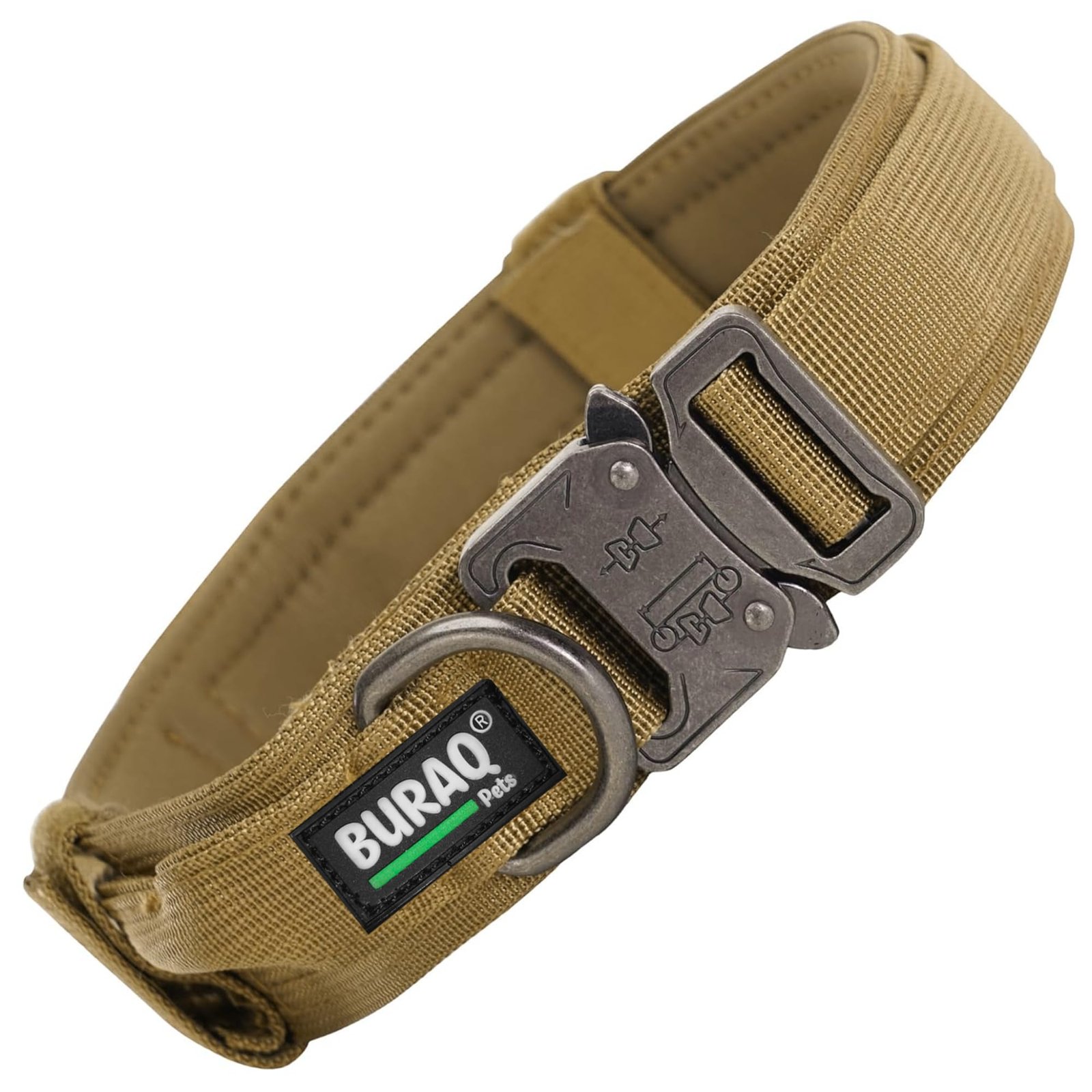 Buraq Pets Tactical Dog Collar Adjustable for Medium & Large Dogs XL