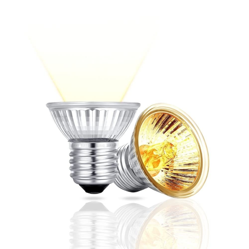 Buraq Reptile UVB Basking Bulb – 25W | 50W | 75W UVA+UVB Heat Lamp for Turtles, Lizards, Snakes & Amphibians, E27 Base Sunlig