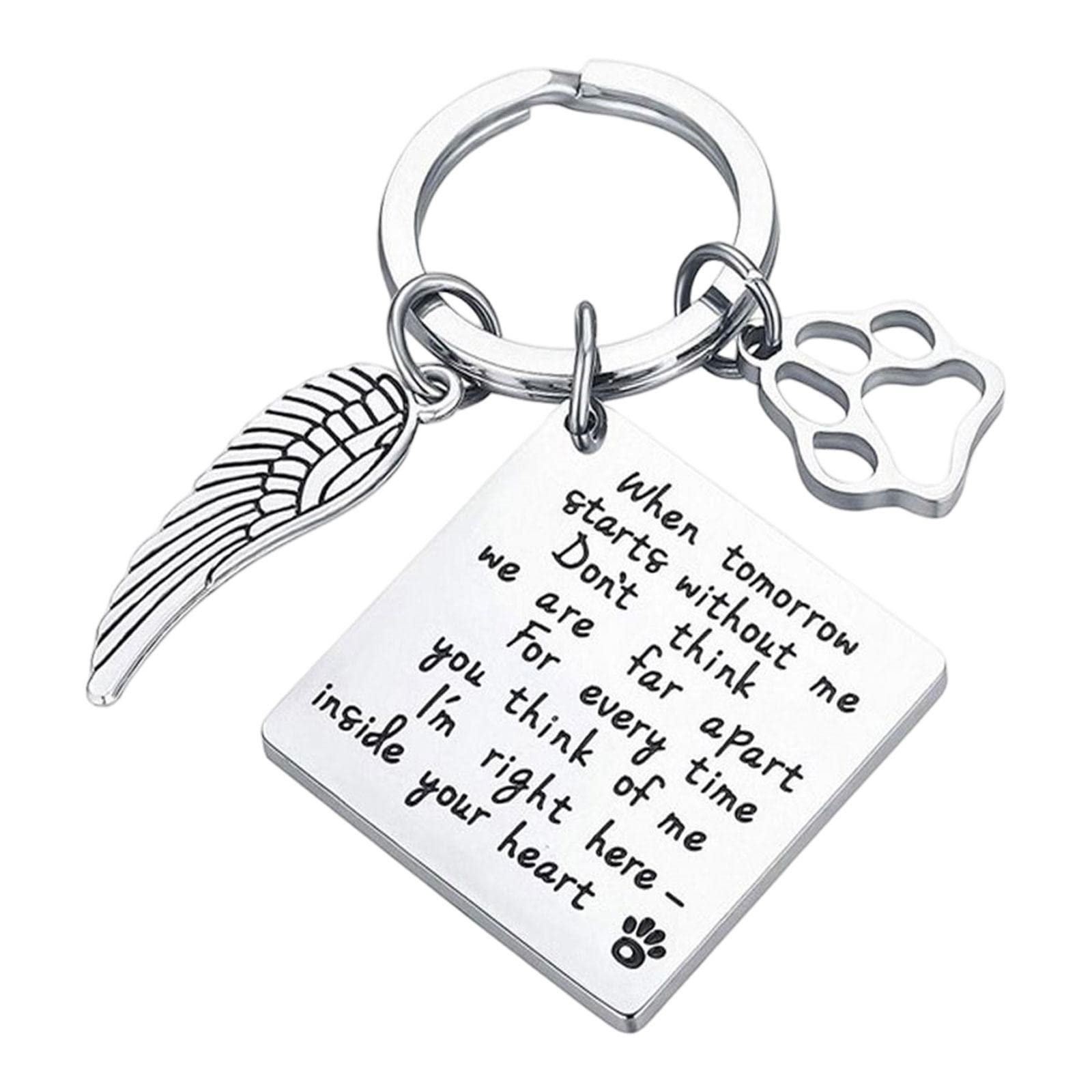 CALANDIS™ Dog Cat Pet Memorial Gifts Keychain Pet Loss Gifts Loss of Pet Sympathy Gift | Pet Memorials & Urns