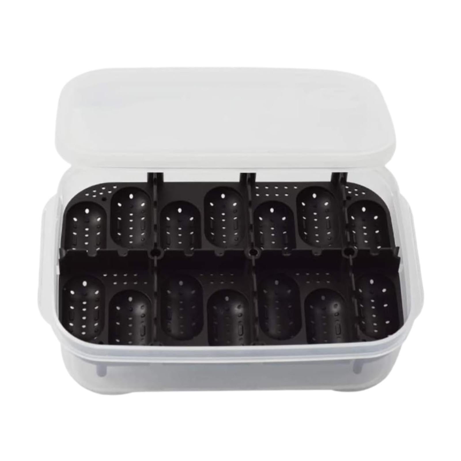 CALANDIS Reptile Hatching Box 14 Grid Hatchery Box for Lizards Geckos Bearded Dragons Black | Reptile Supplies | Pet Supplies