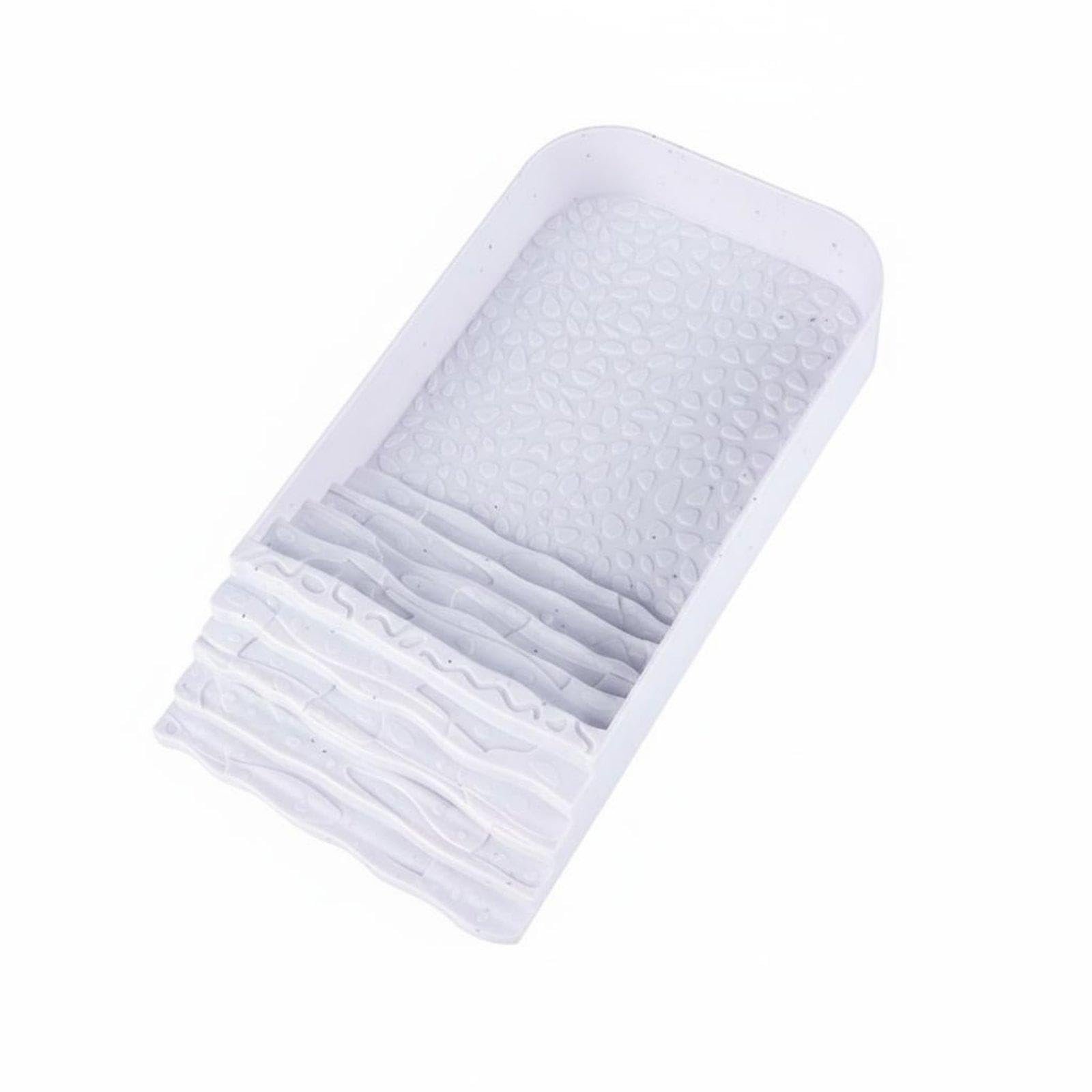 CALANDIS Tortoise Water Dish with Ramp Non-Slip Design Turtle Bathing Basin Easy to Clean Reptile Ramp Bowl for Vivarium Marb