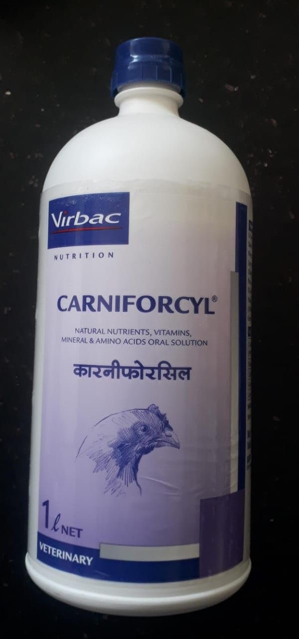 CARNIFORCYL (1 Litre) - Natural nutirents, Vitamins, Mineral & Amino acids Oral Solution for Poultry