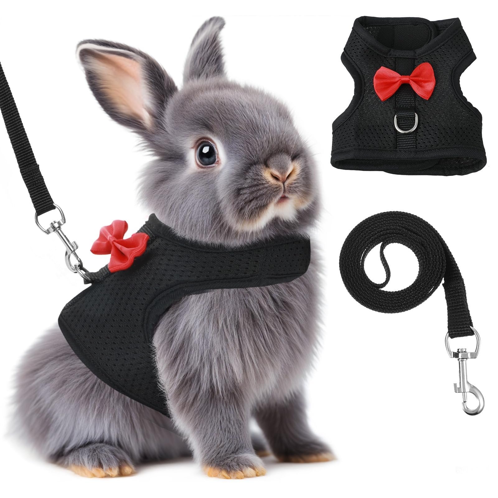 Cat Harness,Rabbit Accessories.Cat Harness and Leash,Lightweight Walking Gear for Small Pets