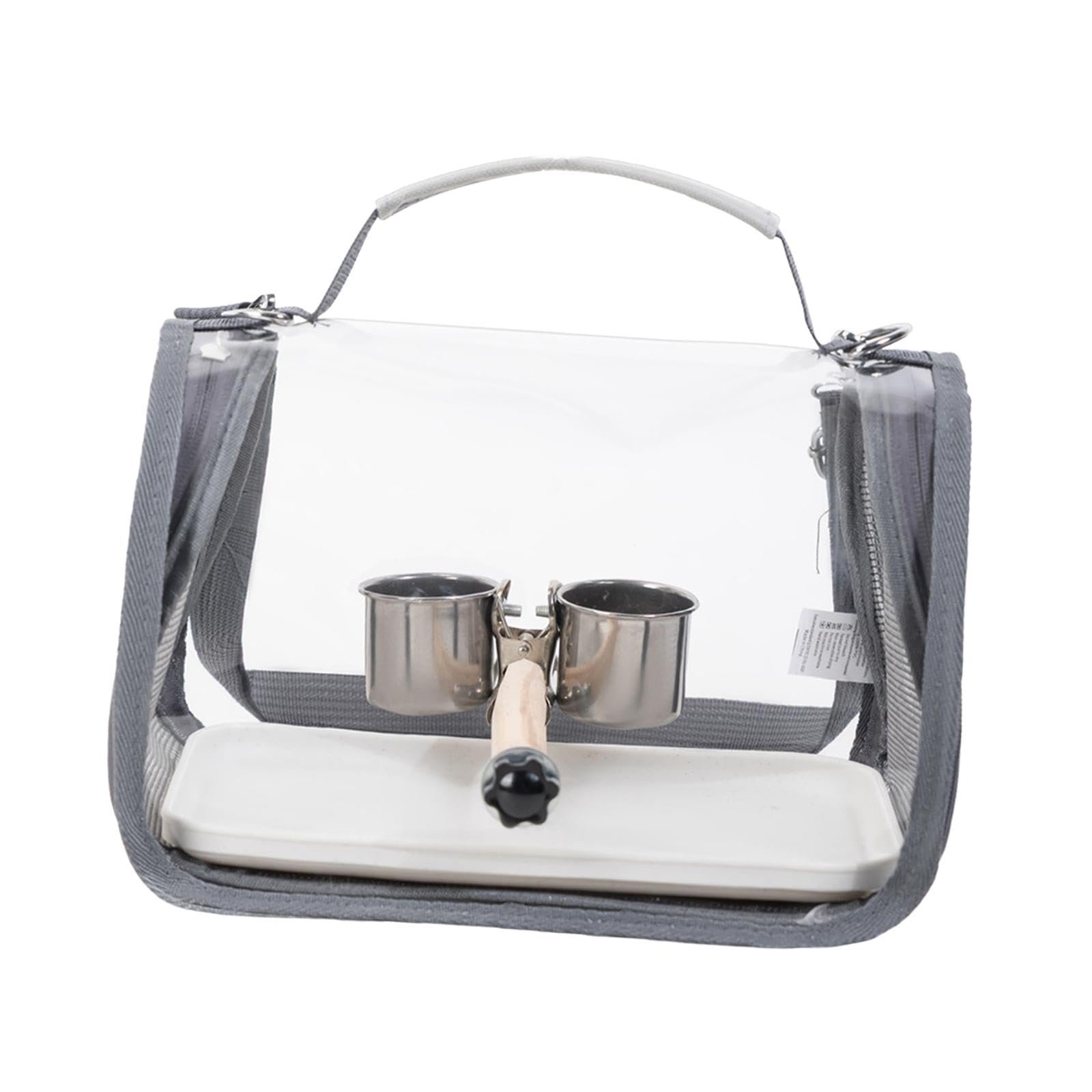 Club Bollywood®Bird Travel Carrier Pet Bird Travel Cage for Small Medium Birds Macaw Parrot Gray with Feeder|Pet Supplies|Bir