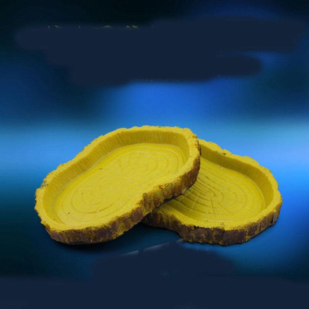 Club Bollywood®Reptile Feeding Bowl Food Water Resin Dish Pet Vivarium Tortoise Gecko Snake| Reptile Supplies| Reptile Suppli