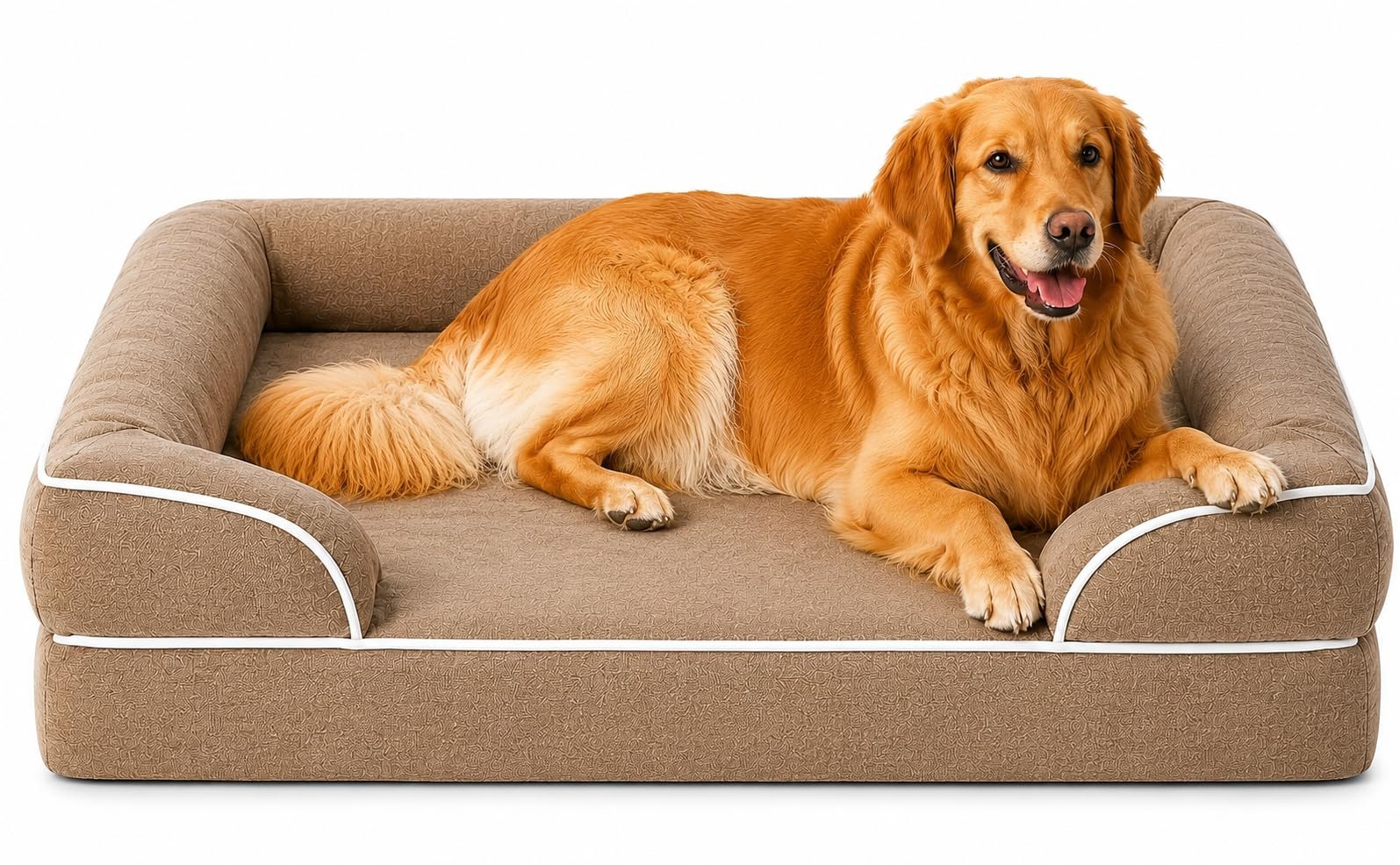 Cutepups Orthopedic Dog Bed Comfortable Dog Mattress for Sleeping, Washable pet Bed for Dogs (Brown, S)