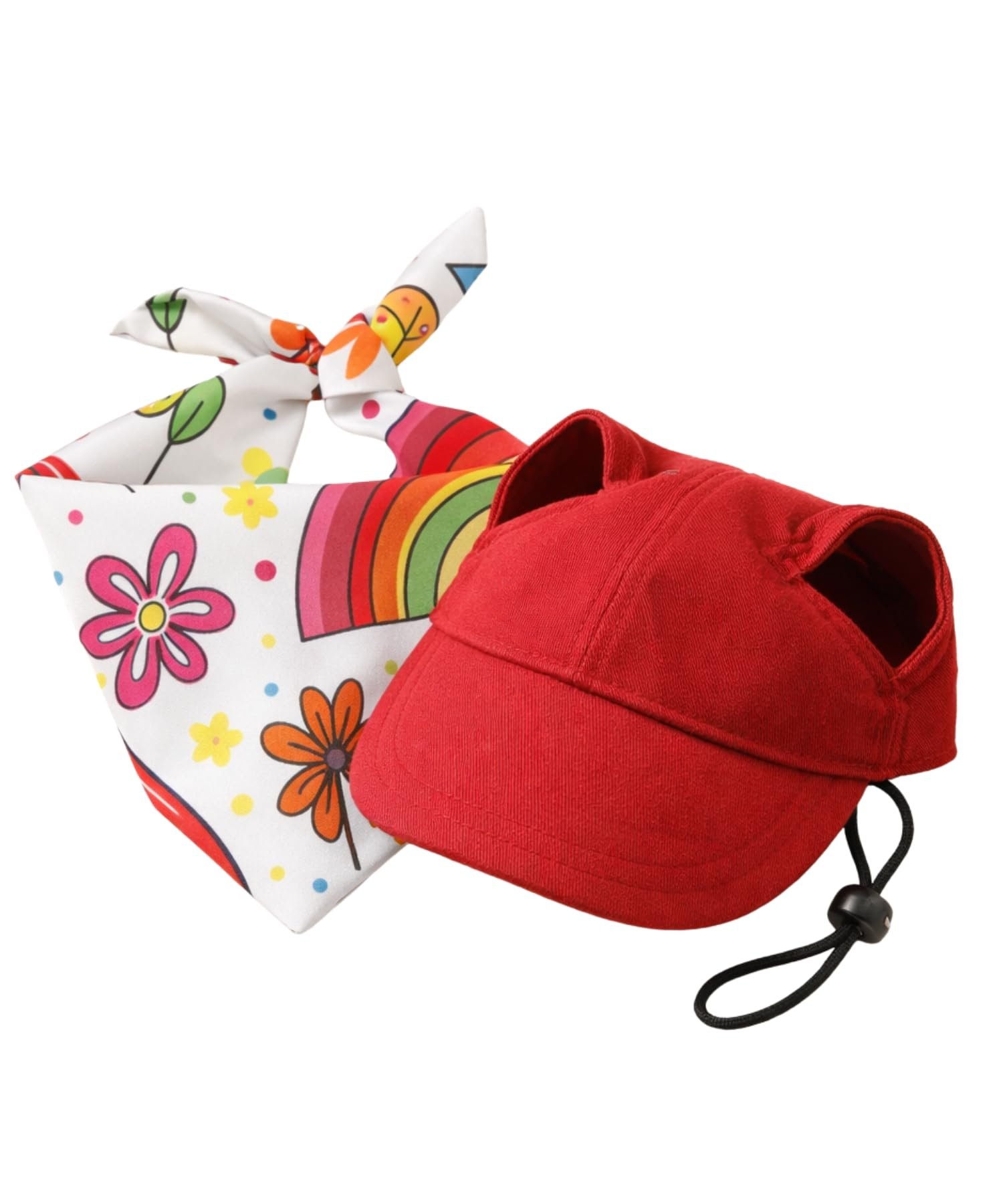 CutiePaw Dog Bandana & Cap Set | Adjustable Pet Scarf & Dog Hat Combo | Cute, Stylish & Comfortable Accessories for Dogs & Ca