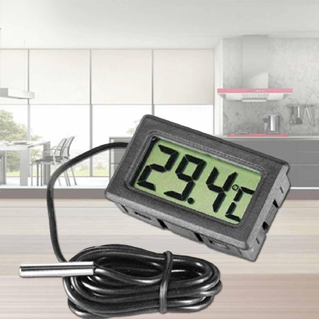 Digital Fridge Thermometer indoor outdoor Aquarium Fish tank Temrature meter with 1 meter sensor wire