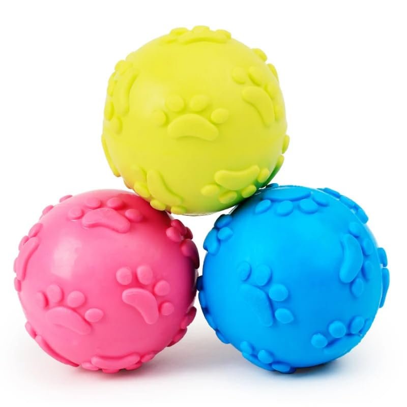 Dog Trust Dog Squeaky Balls, Indestructible Dog Toys for Aggressive Chewers Large/Medium Breed, Durable Tough Chew Toys for A