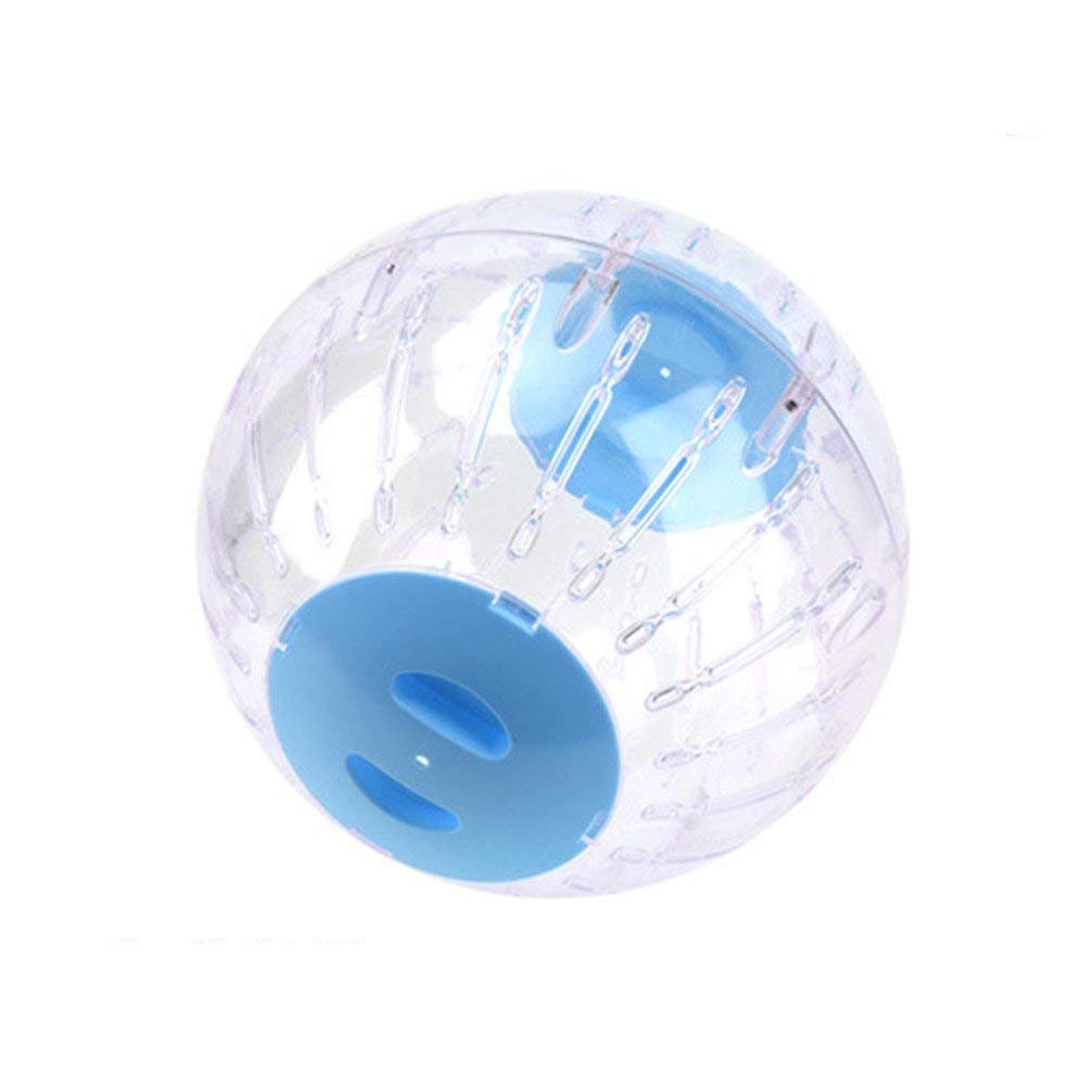 DreamAuro Transparent Running Cum Jogging Cum Exercise Ball for Hamster, Dwarf, Gerbil, Mice and Mouse (18.5 cm, Blue)