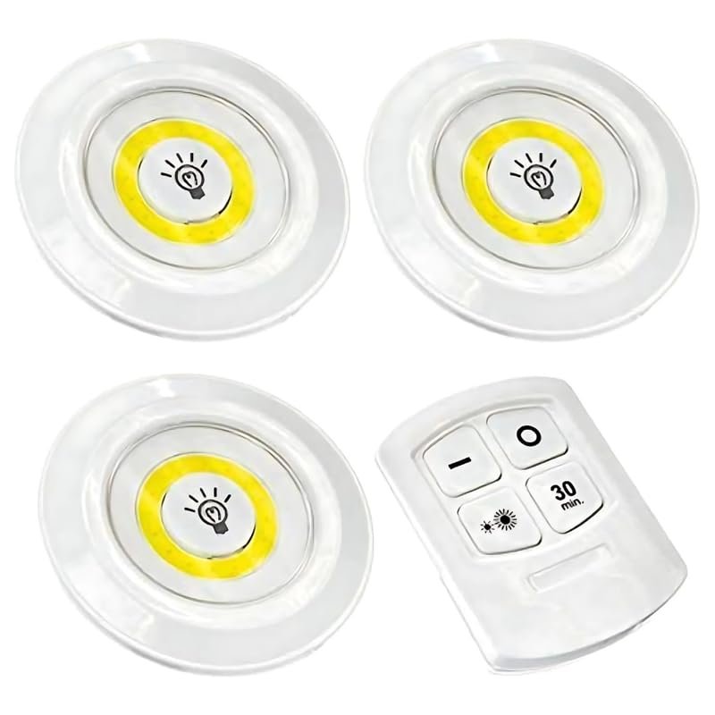 Drumstone 𝟏𝟓 𝐘𝐞𝐚𝐫𝐬 𝐖𝐚𝐫𝐫𝐚𝐧𝐭𝐲 COB LED Peel‑and‑Stick Light with Touch & Remote Activation – Ultra‑Bright, Energy