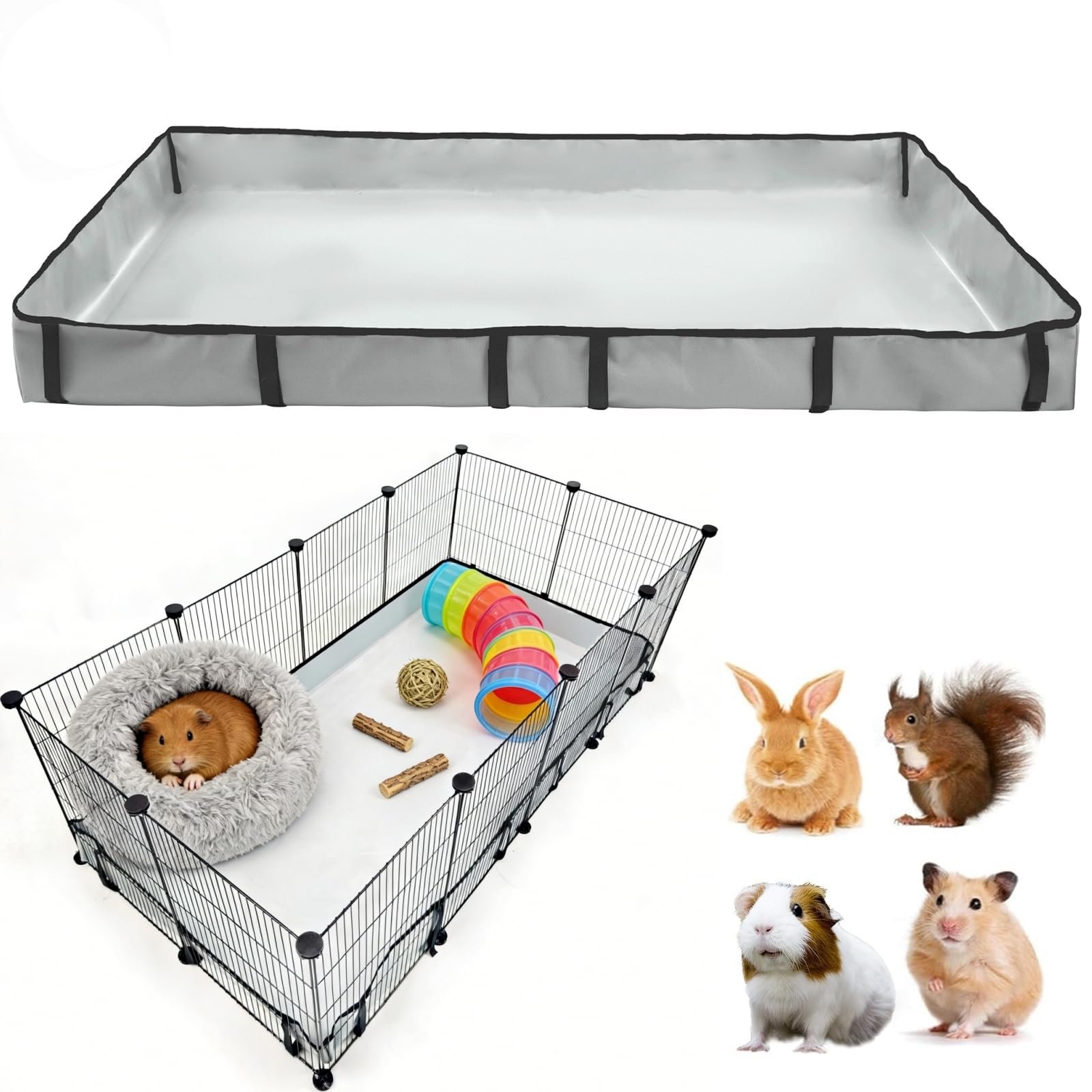 DZWLKJ Guinea Pig Cage Liner Tarp Bottom Waterproof and Washable Base Also for Rabbits, Bunny, Chinchesillas, Hedgehog, Ferre