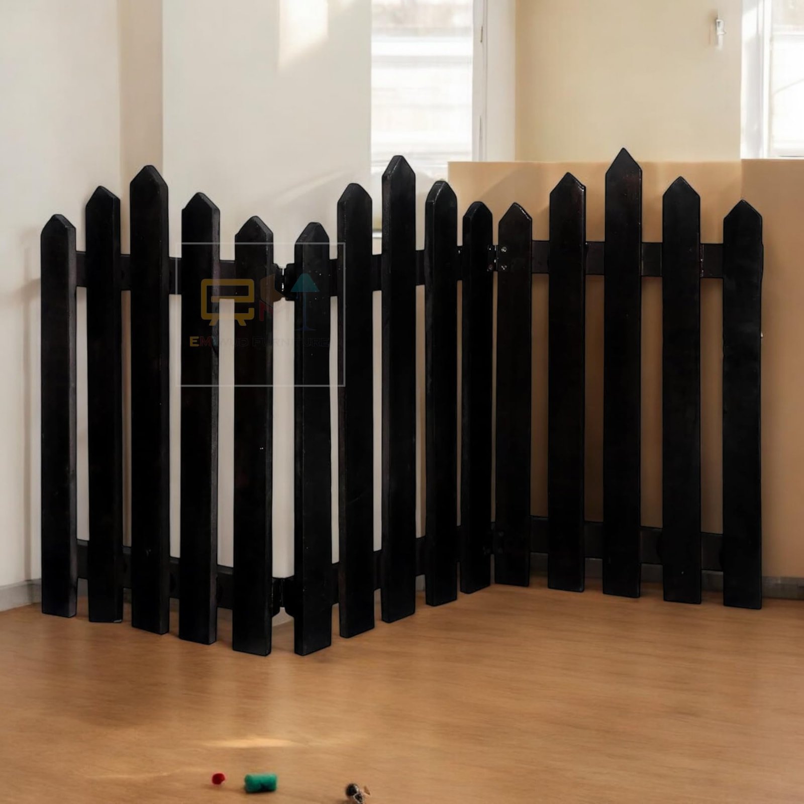 EMIWUD FURNITURE Portable Safety Gate | Indoor Barrier | Room Divider for Pets and Baby | Dog Fence Partition for Living Room