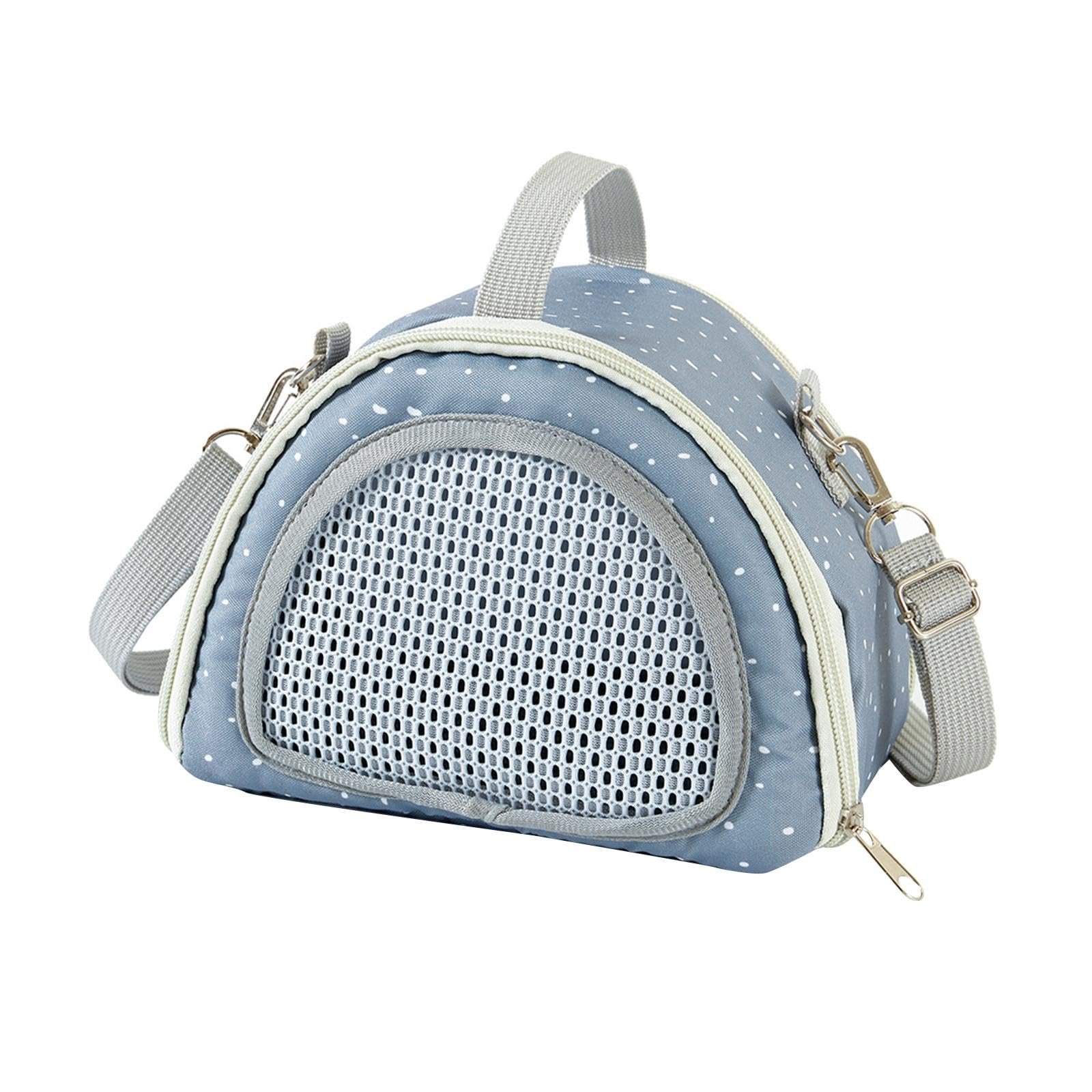 Enakshi® Hamster Travel Carrier Bag Guinea Pig Carrier Bag for Ferrets Chinchilla Rat Grey|Pet Supplies | Small Animal Suppli