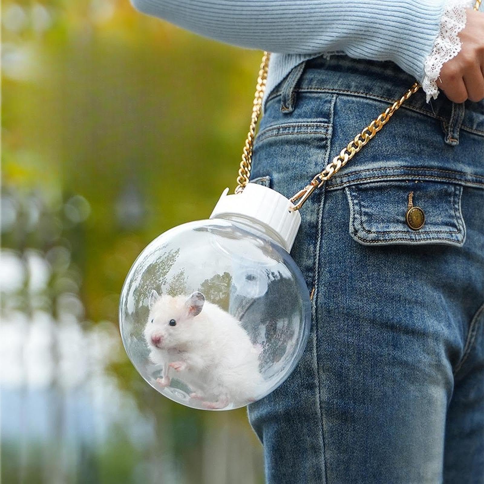 Enakshi® Hamster Travel Carrier Rat Breathable Ferrets Small Squirrel Travel Handbags Shoulder Strap|Pet Supplies | Small Ani