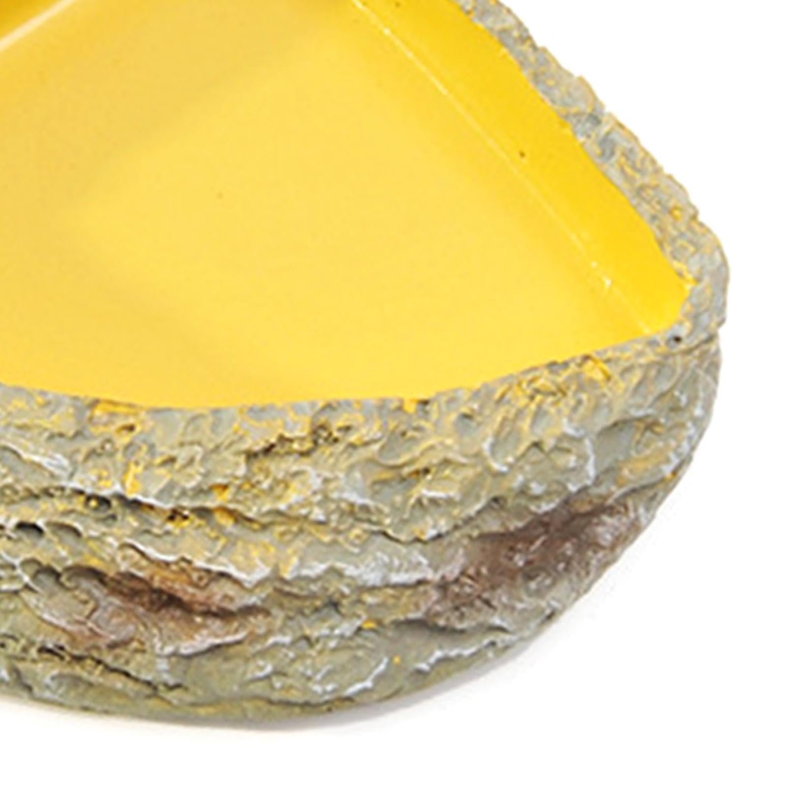 Enakshi® Reptile Water Bowl Corner Resin Food Dish for Turtle Chameleon Tortoise S|Pet Supplies | Reptile Supplies