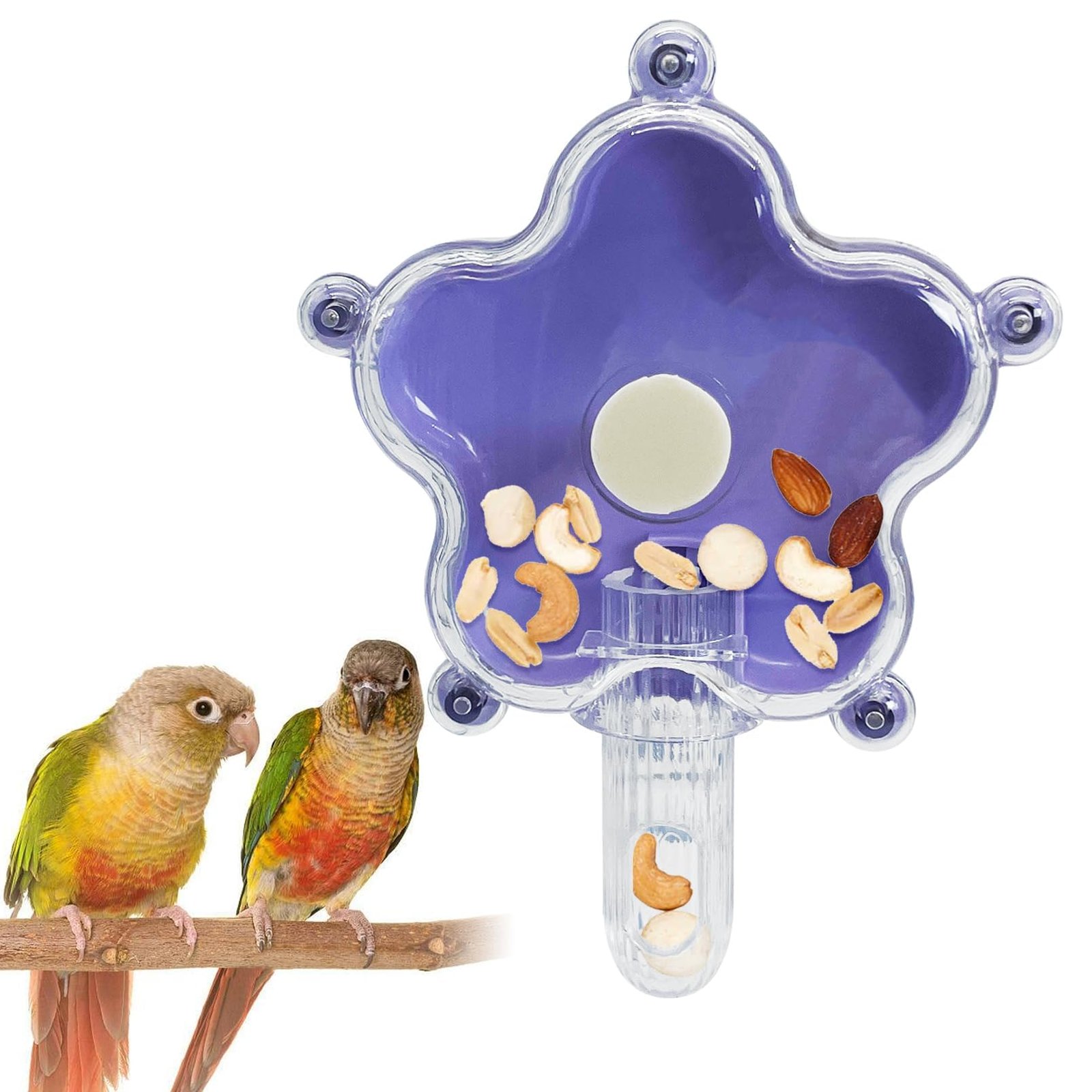 FEXLARO Bird Foraging Toys Cockatiel Foraging Wheel Parrot Cage Spinning Toys Parakeet Enrichment Puzzle Feeder Toy for Budgi