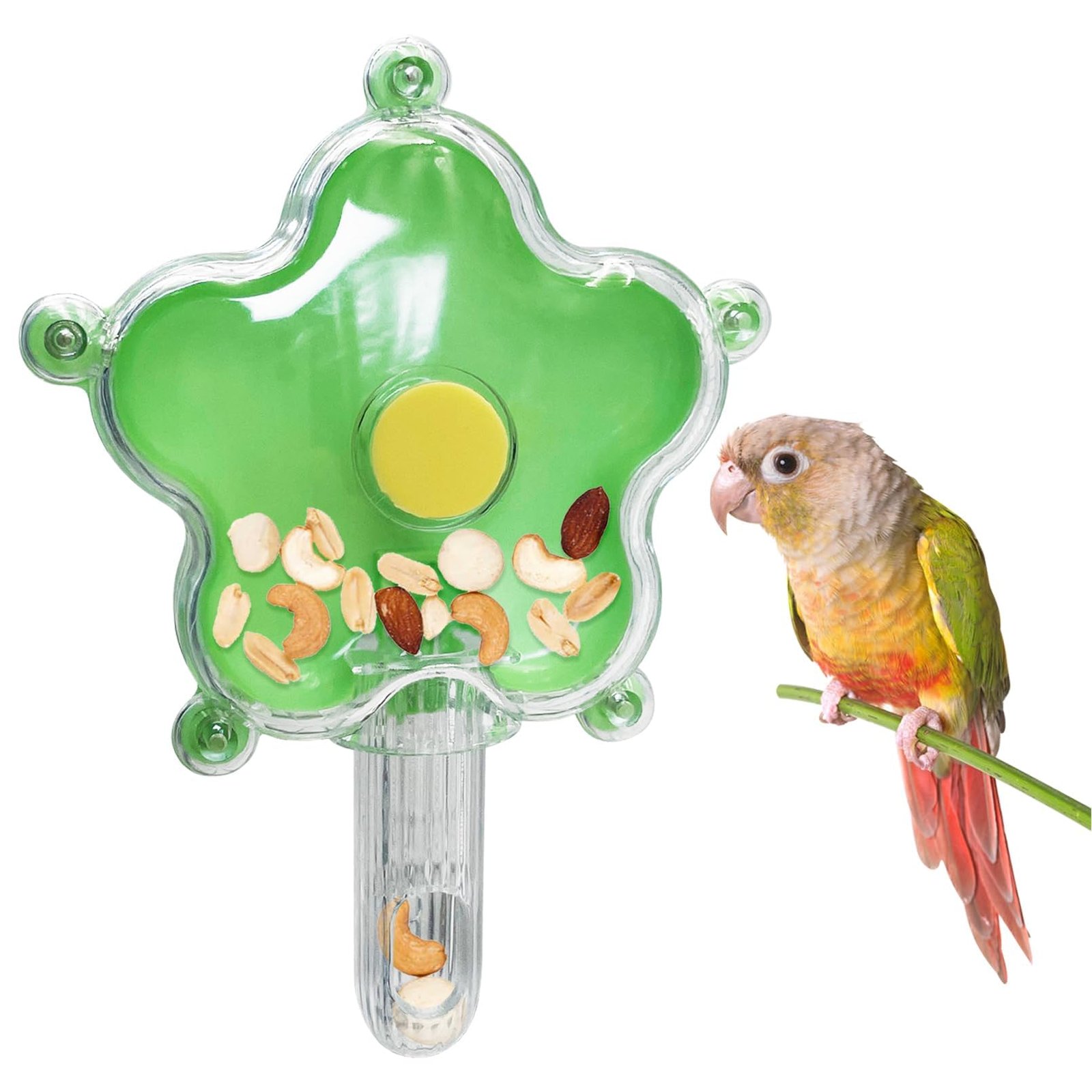 FEXLARO BNOSDM Bird Foraging Toys Cockatiel Foraging Wheel Parrot Cage Spinning Toys Parakeet Enrichment Puzzle Feeder Toy fo