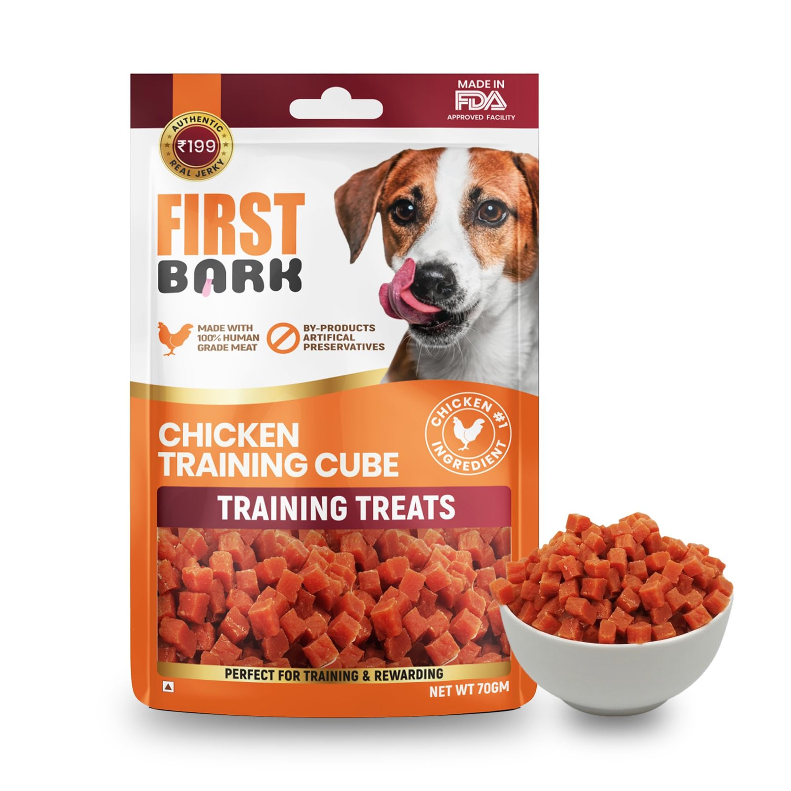 First Bark Dog Treats for Adult Dog & Puppy – Training Treats Bite-Sized Chicken Jerky for Dogs, Small Dogs & Shih Tzu | Pupp