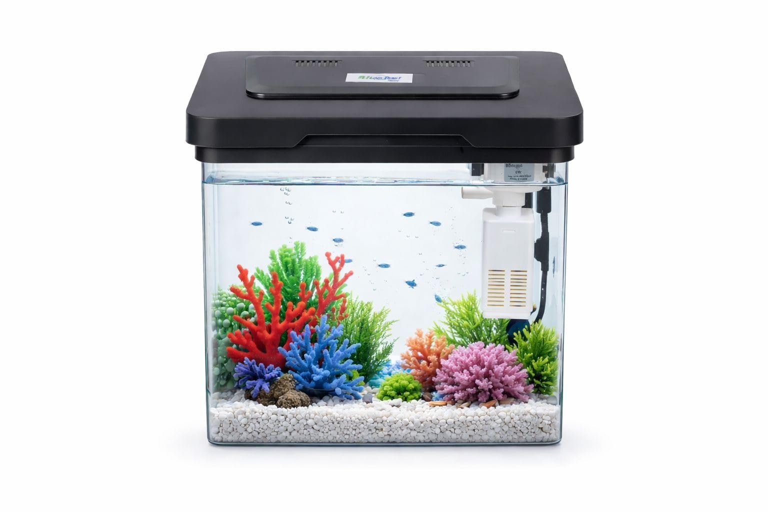 Fish Tank Starter with Filter, LED Light & | Mini Aquarium Set for Home & | Acrylic Not Suitable for Goldfish Ideal for Betta